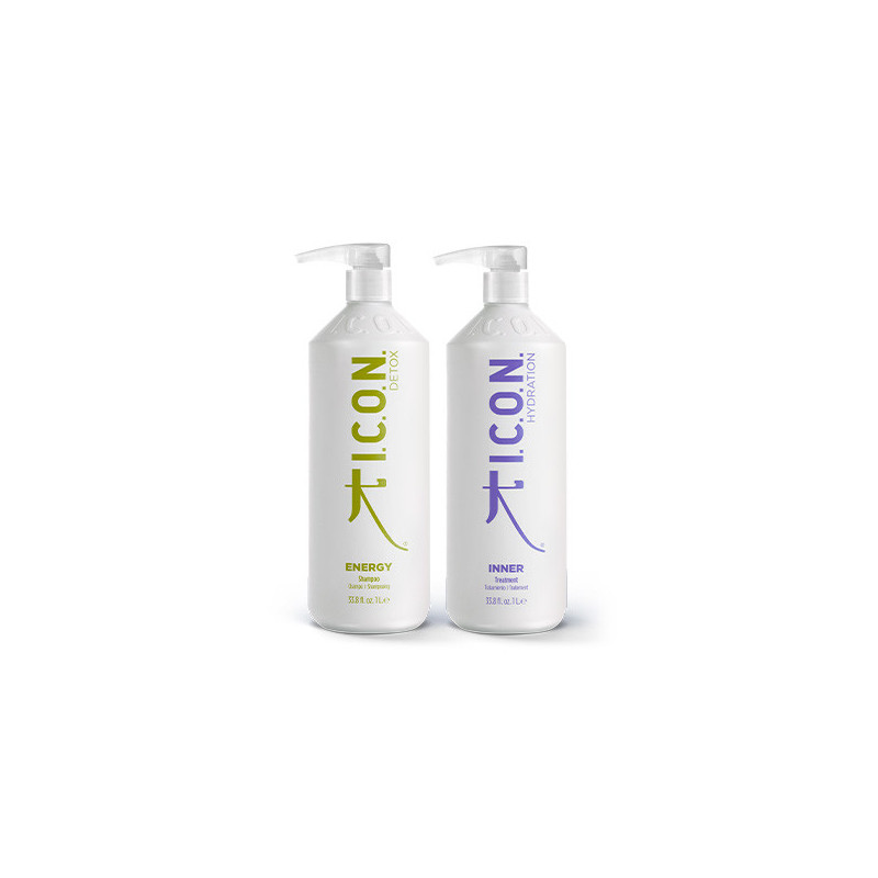 Pack ICON Detox-Idratazione: Energy Shampoo 1L e Inner Treatment 1L