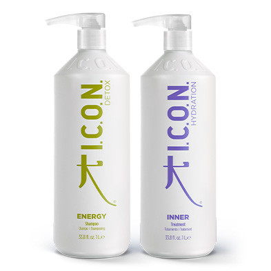 Pack ICON Detox-Idratazione: Energy Shampoo 1L e Inner Treatment 1L